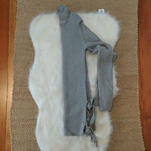 ASOS thick cable knit turtle neck with side straps